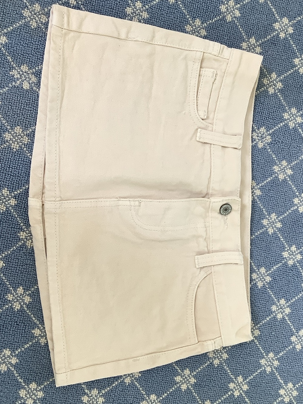 Brandy Melville Light Cream Denim Jean Shorts